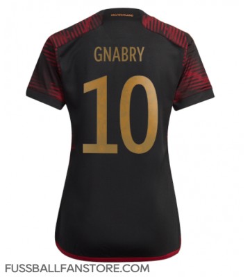 Deutschland Serge Gnabry #10 Replik Auswärtstrikot Damen WM 2022 Kurzarm